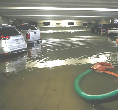 Desagote de Estacionamiento Inundado